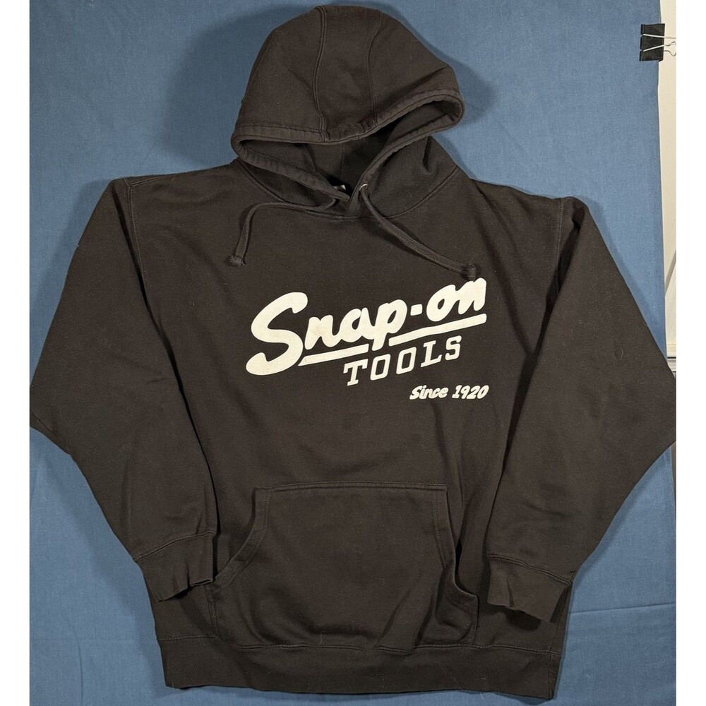 Snap On Tools Hoodie Distressed Workwear Faded Black Men’s Size 2XL